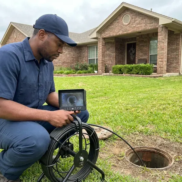 Local sewer line inspection by JPN Plumbing, Westerly, RI