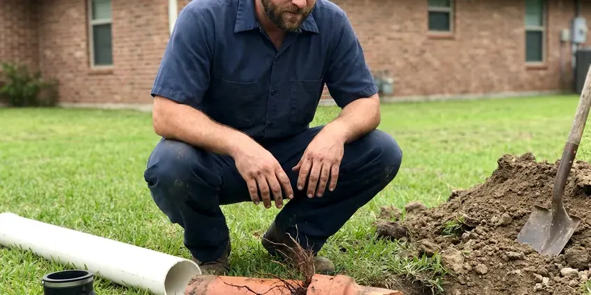 JPN Plumbing technician providing trenchless sewer line repair in Providence